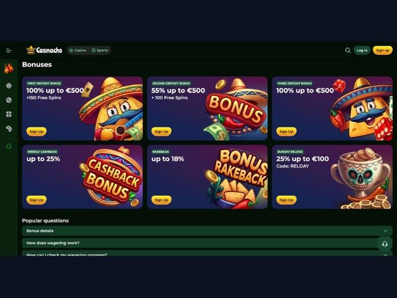 Katalog gier Casinacho Casino Nacho Casino — co jest dostępne